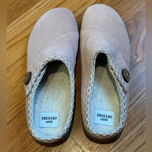 Earth Origins Ezra Suede Clogs Dusty Pink | Terry Lined Comfort
